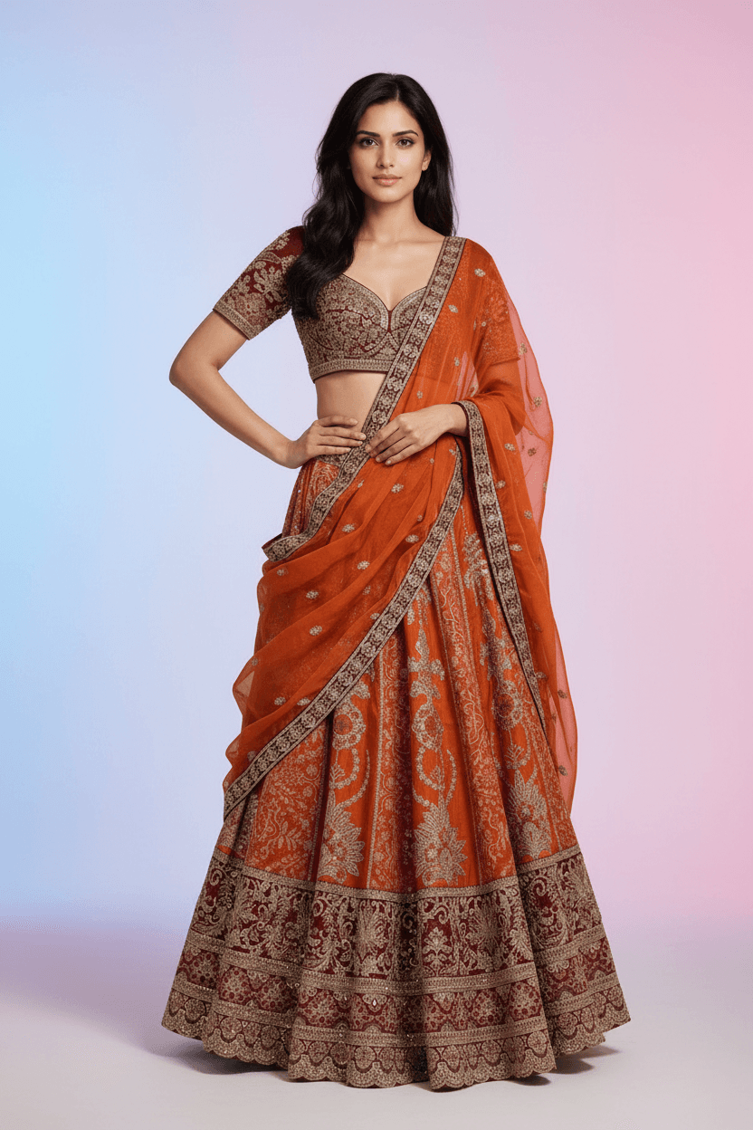 Roohani - Cotton Silk Lehenga Set