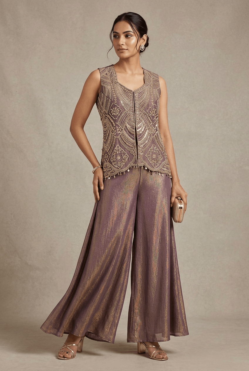 Sakshi - Indo Western Plazzo Set