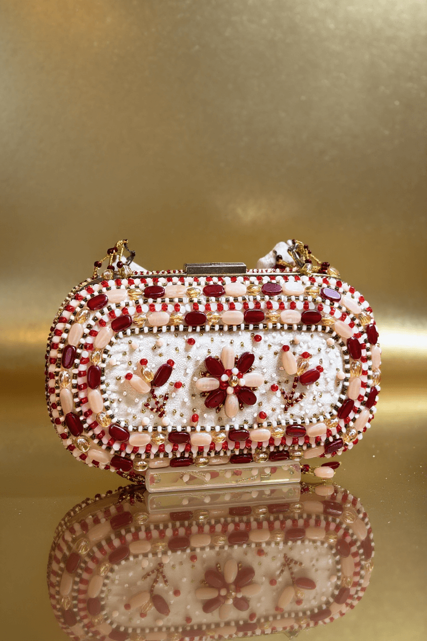 Ruby & Ivory Clutch