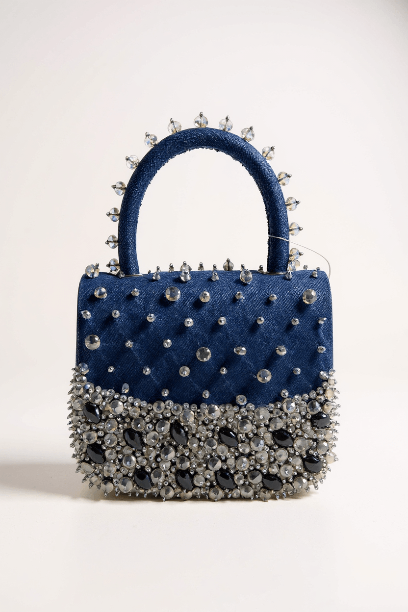 Denim Box Clutch