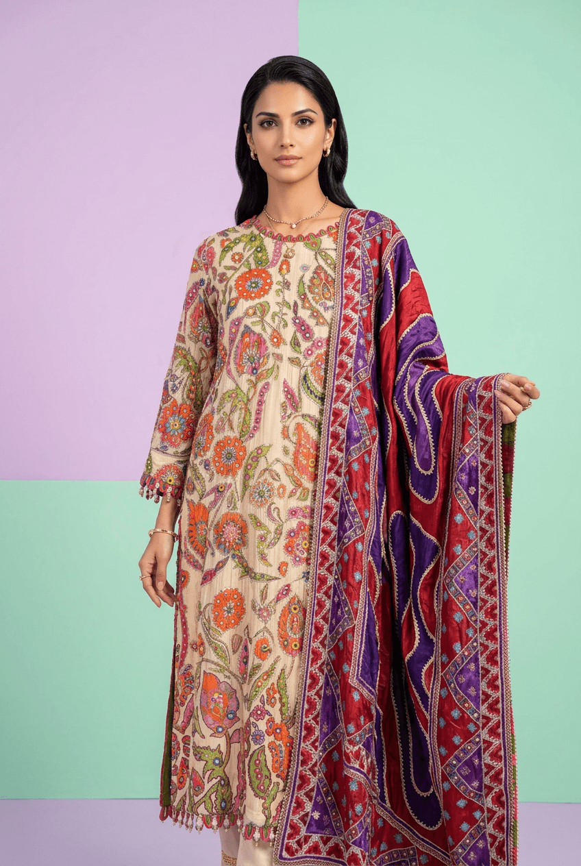 Rangriti - Crepe Multicolour Suit Set
