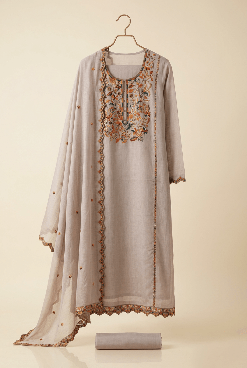Gulkaar - Mul Cotton Unstitched Suit