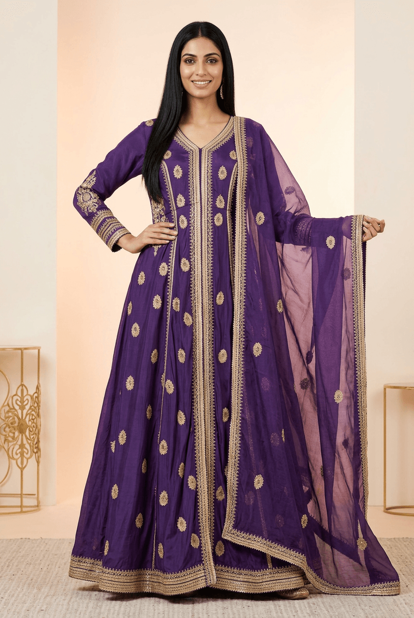 Jamuni - Chinon Anarkali Suit