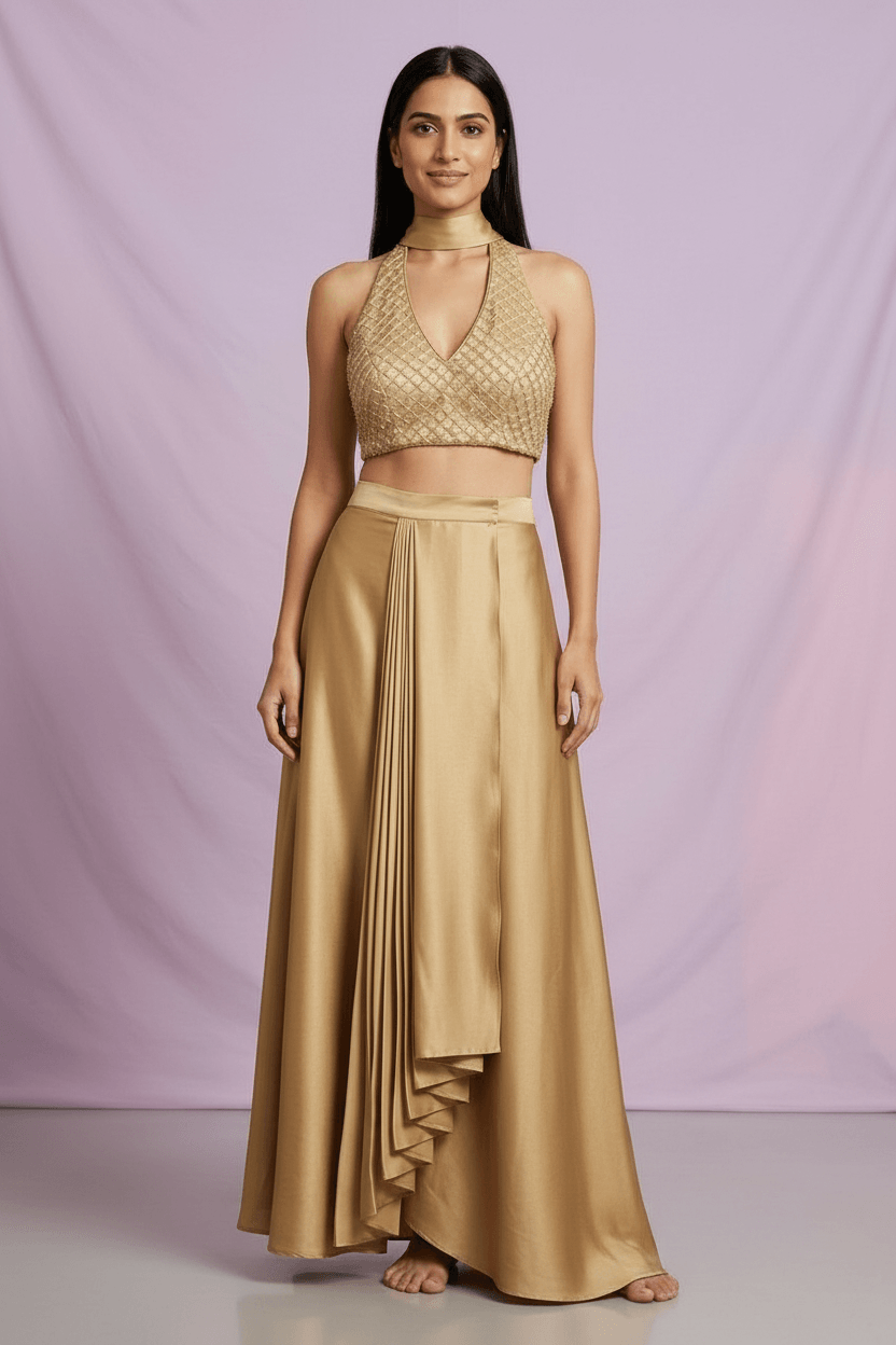 Anahita - Gold Drape Skirt