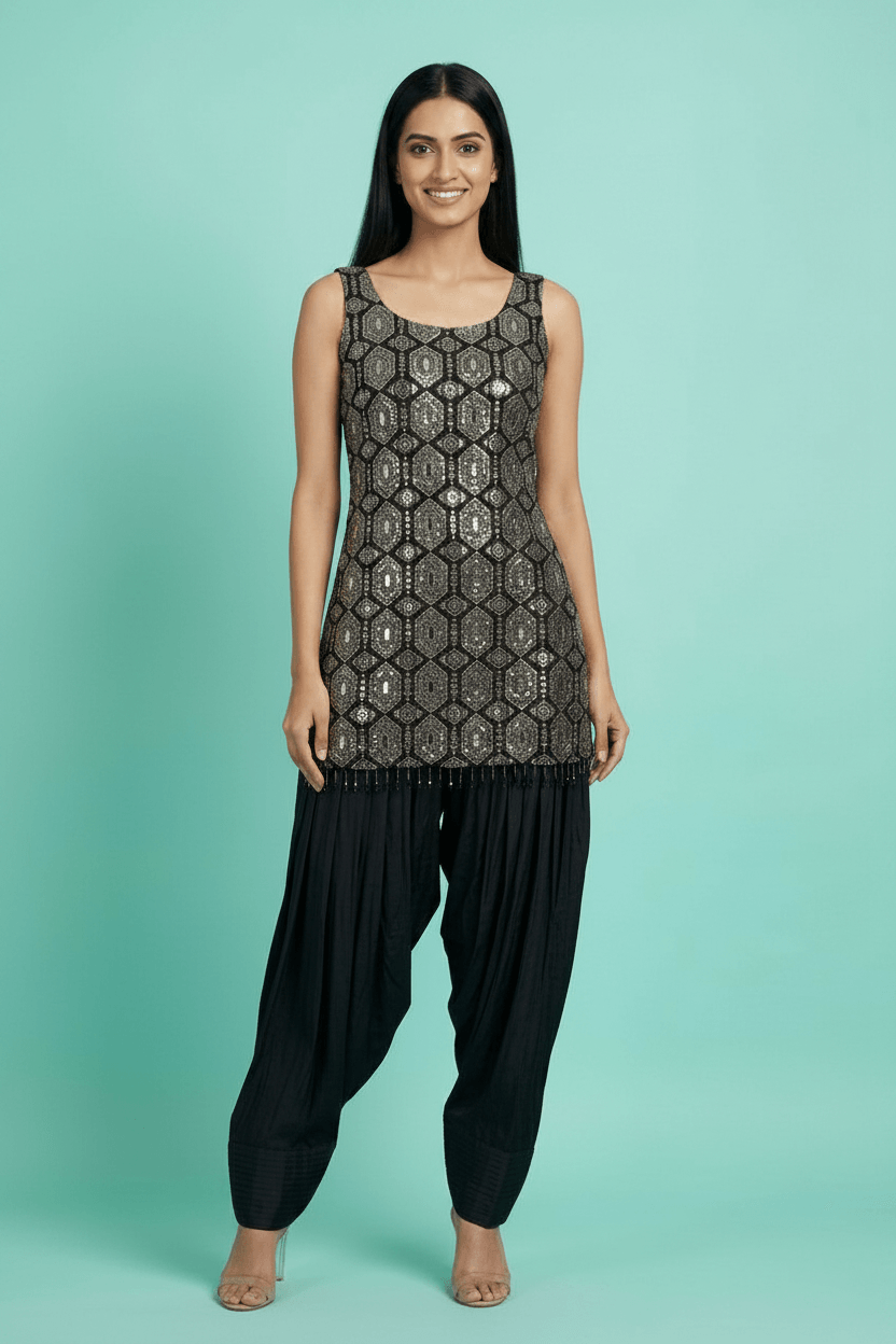 Kriti - Navy & Silver Farsi Salwar