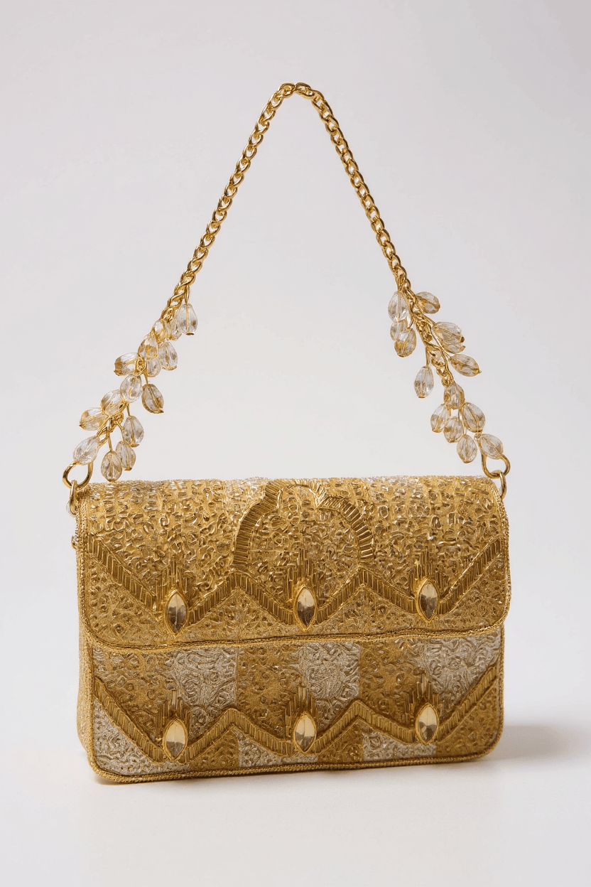 Gold Stone Clutch