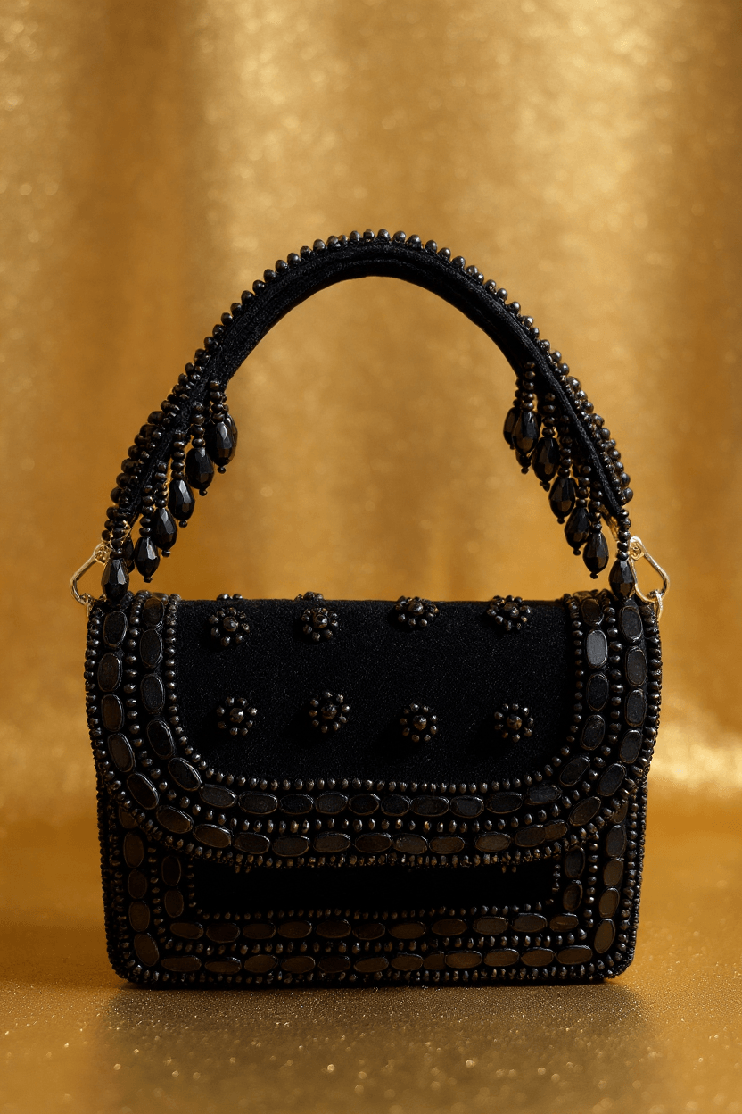 Black Velvet Clutch