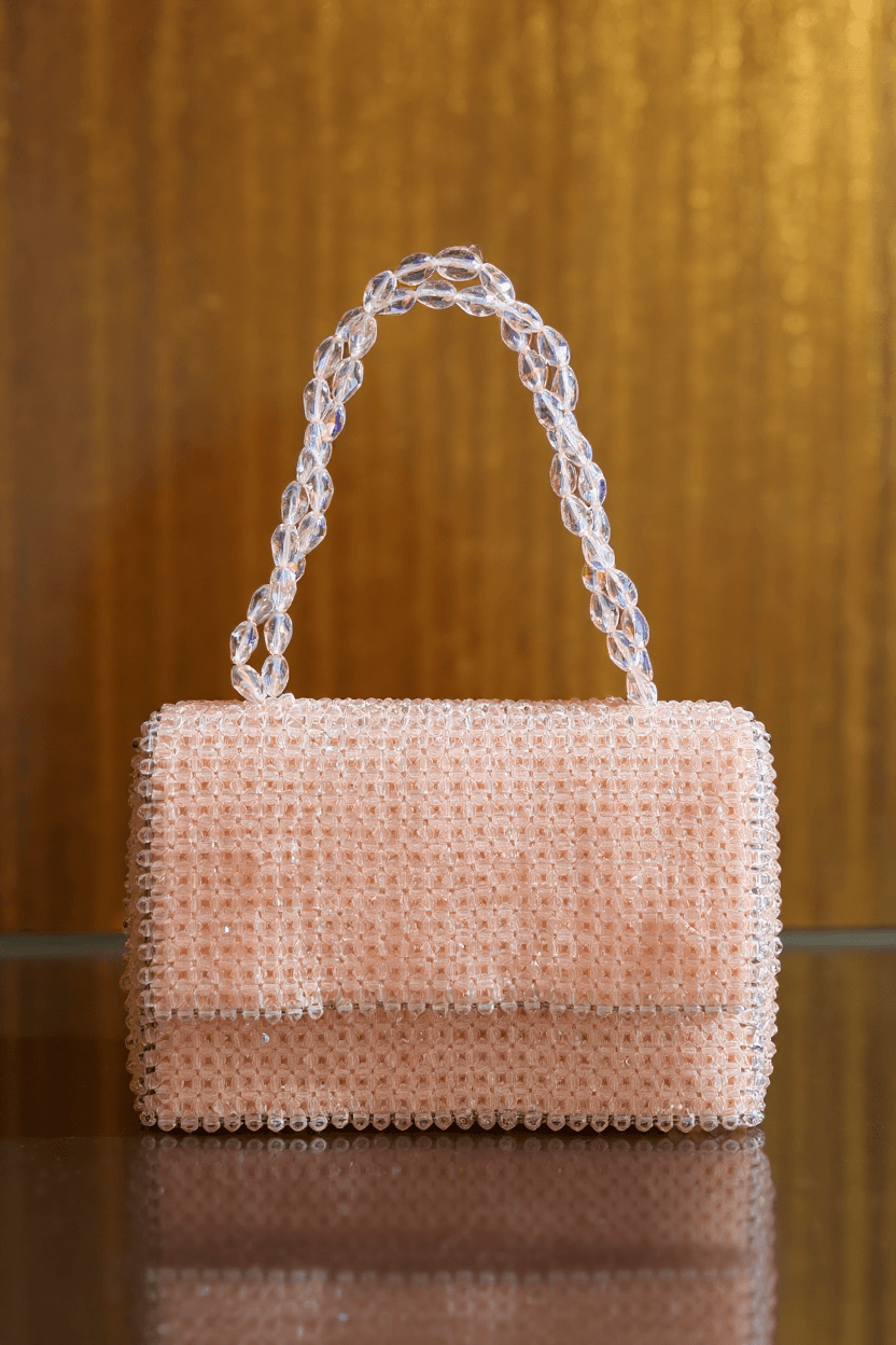 Baby Pink Crystal Clutch