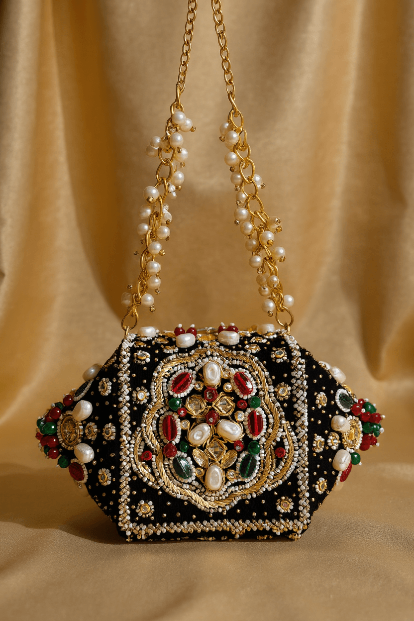 Black Velvet Party Bag