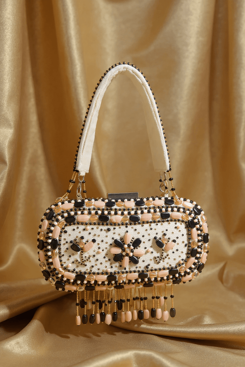 Black & Peach Clutch