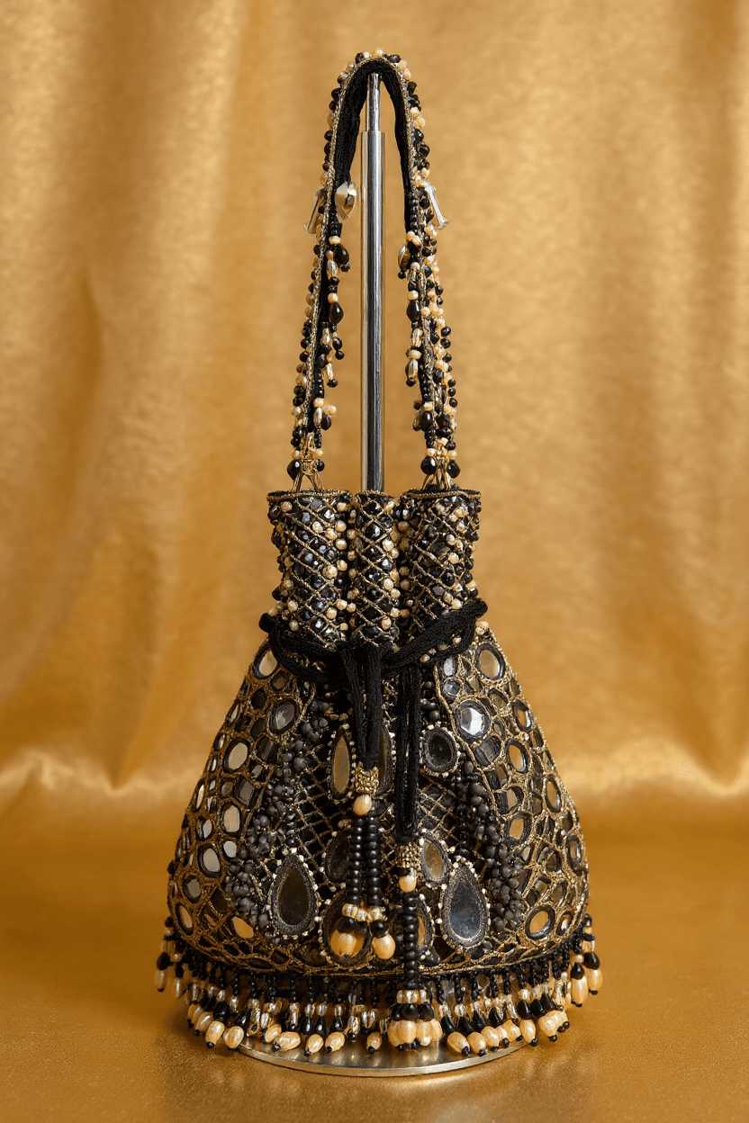 Mirror Work Potli - Black
