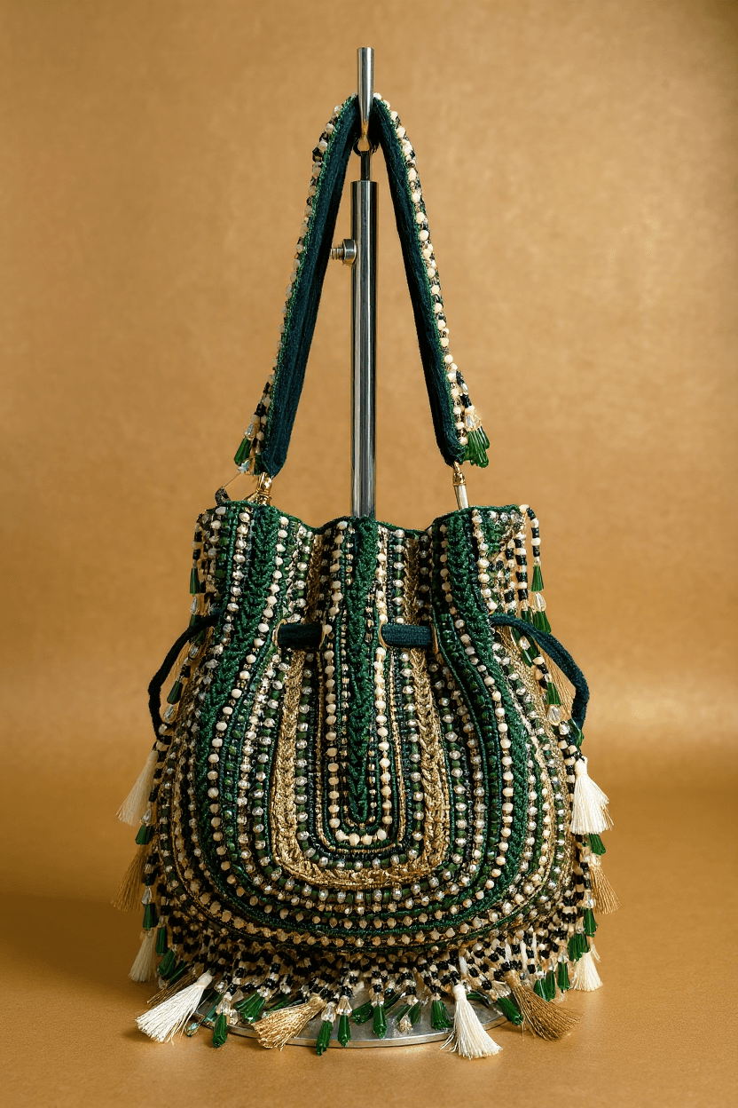 Emerald & Gold Potli