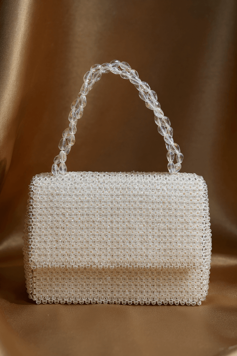 White Crystal Clutch
