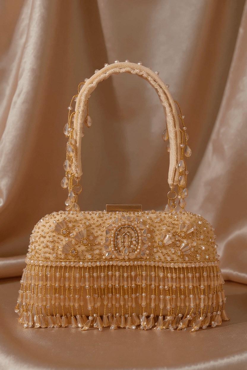 Gold Cutdana & Bead Potli