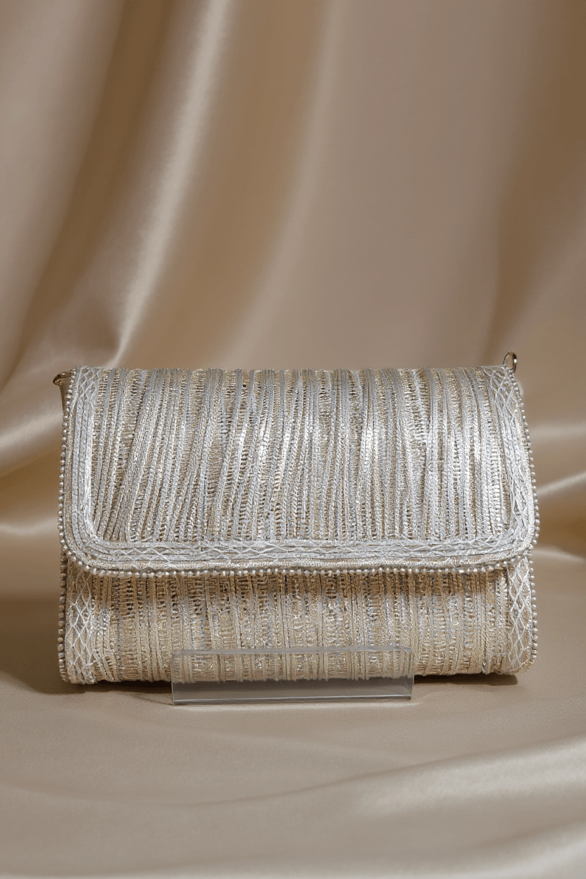 Silver Wire Work Clutch (Mini)