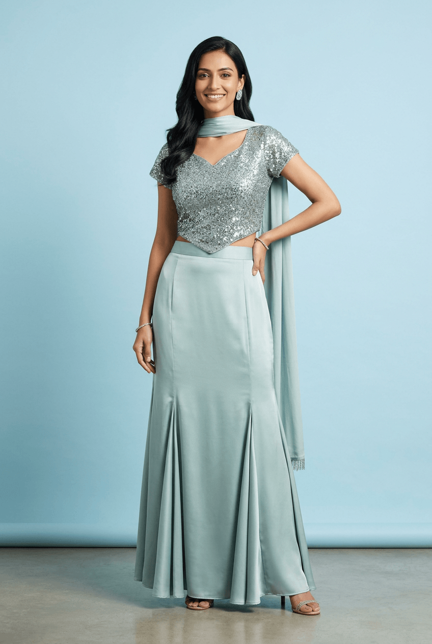 Easha - Satin Fishcut Skirt