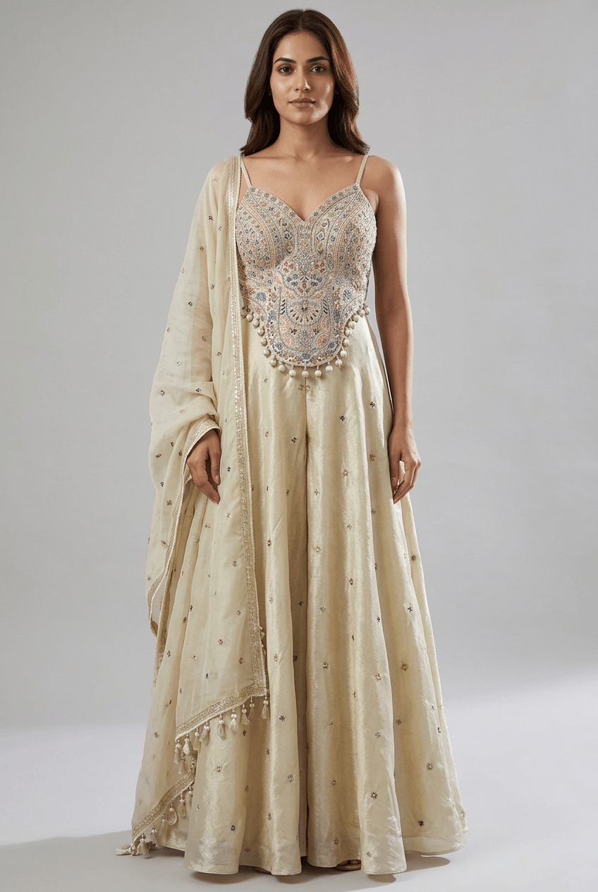 Suhana - Corset & Plazzo Indo Western Set