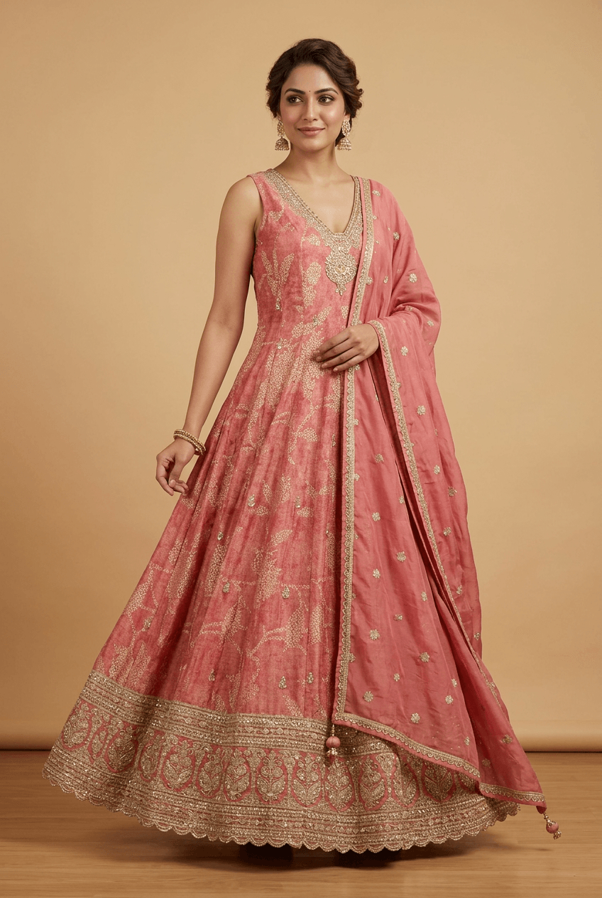 Khushi - Dusty Pink Anarkali